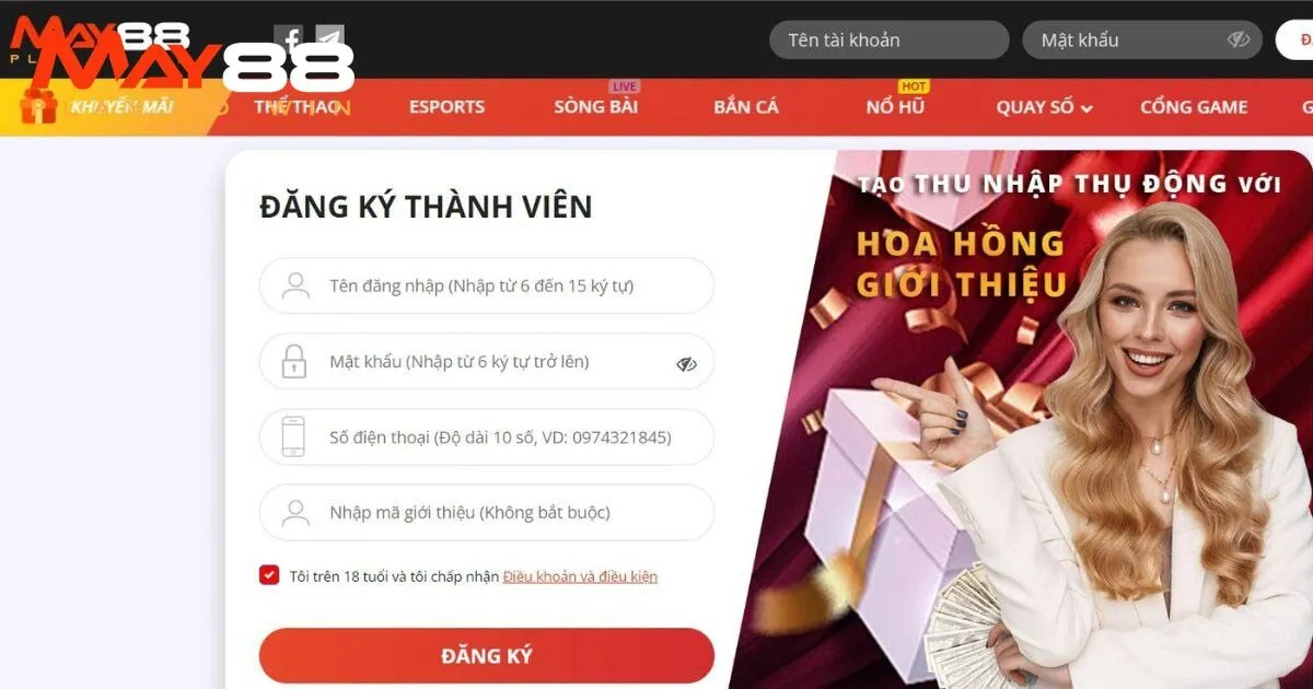 Hướng dẫn các thao tác quan trọng khi tham gia May88